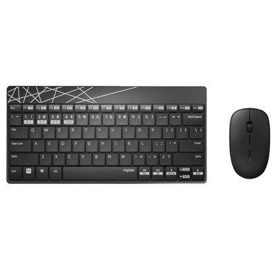 סט מקלדת ועכבר אופטי אלחוטי RAPO 8000M